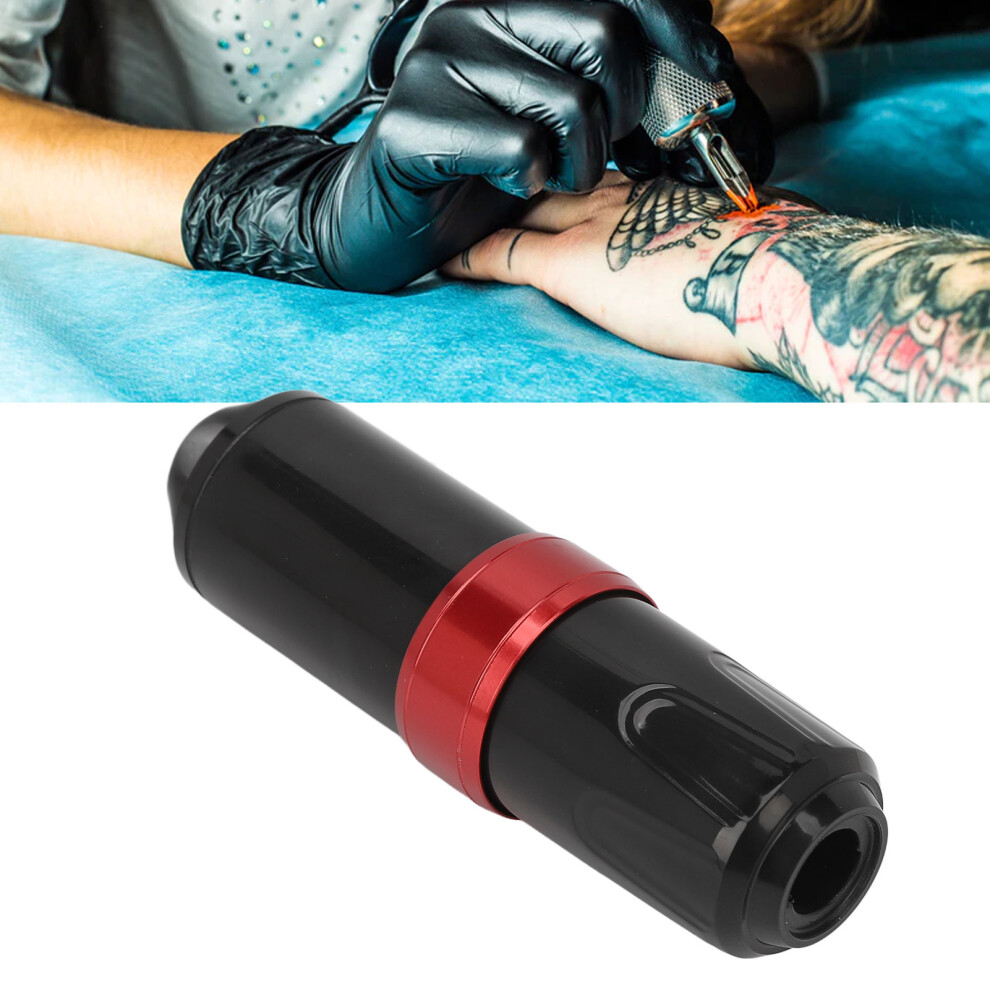 Black/Red Rotatable Adjustable Tattoo Pen With Rca Interface - & 10.4X3.2cm