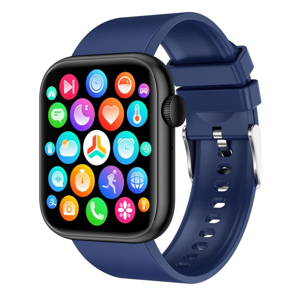 Ai Voice Assistant Smart Watch - Body Temperature, Heart Rate, Spo2, Sleep, Calls, Android & Ios Compatible, Blue 9354506180591