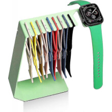 (Green) iWatch Band Organizer Rack, Stainless Steel Holder for Multiple Watch Straps Storage