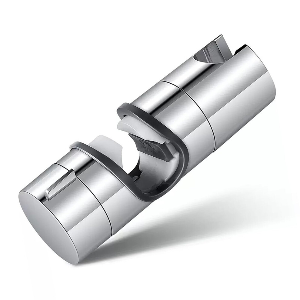 Shower Riser Rail Slider, Adjustable Shower Head Holder, Bracket For 22-25Mm Rail, 360 Degree Rotation, Chrome Plated 9393856221134