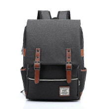 (Dark Grey) Unisex Vintage Oxford Backpack Waterproof Large Capacity for School Travel Laptop