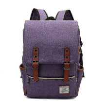 (Purple) Unisex Vintage Oxford Backpack Waterproof Large Capacity for School Travel Laptop