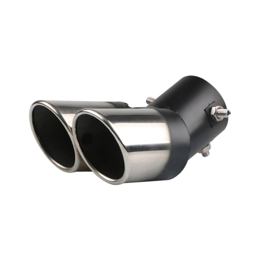 Exhaust Tail Pipe Dual Throat Muffler Exhaust Tail Pipe Compact Double Outlet Tail Pipe For Car Exhaust 9393856221196