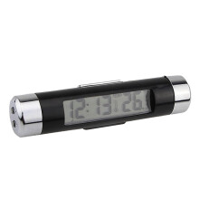 Car Clock Temperature Gauge 2 In 1 Car Clock And Thermometer Luminous LED Digital Display Air Vent Outlet Blue Backlight