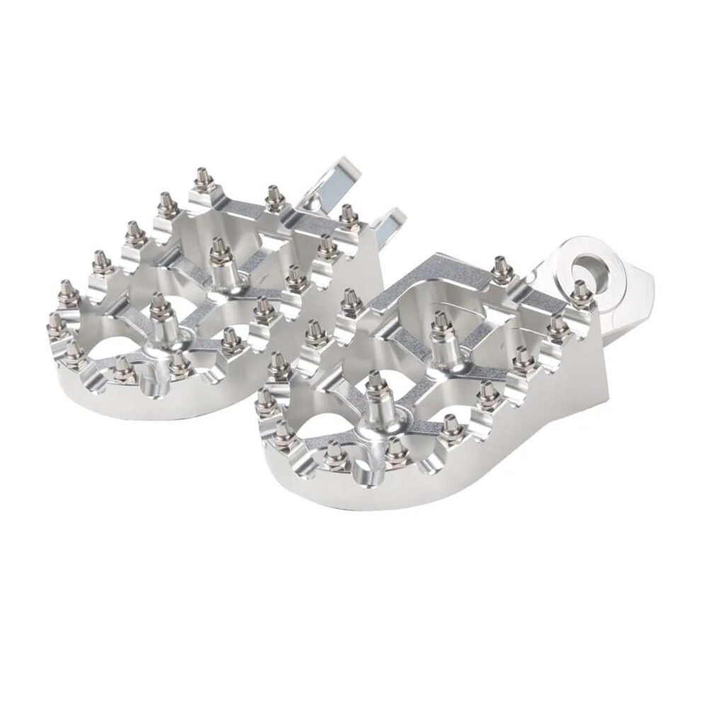 Foot Pegs For Yamaha Xt660z Tenere Front Footrests Xtz 660 Compatible Silver 9354506181086
