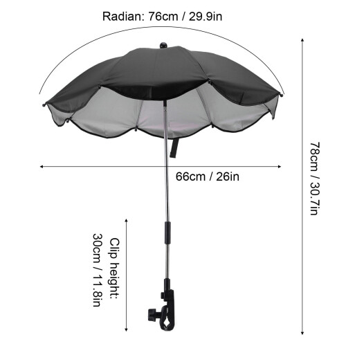 14in Universal UV Protection Stroller Parasol with Adjustable 360 Design 1