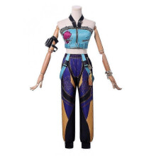(S Adults, Zoey Without Wig) KPop Demon Hunters Zoey Cosplay Costume Set Halloween Party Fancy Dress for Womens _d A