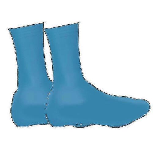 (L,Blue)Thermal cycling overshoes for long-distance biking trips