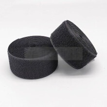 Sew-on Tape Hook Heavy-Duty Hook And Loop Tape Non-Adhesive Nylon Fabric Tape Black 5cm By 1m