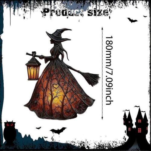Halloween Witch Lamp Standing Unique Night Light for Tabletop Outdoor Office 2