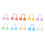 Reusable Rainbow Straw Covers Dustproof Splash Proof Odorless Party Caps 24pcs 1