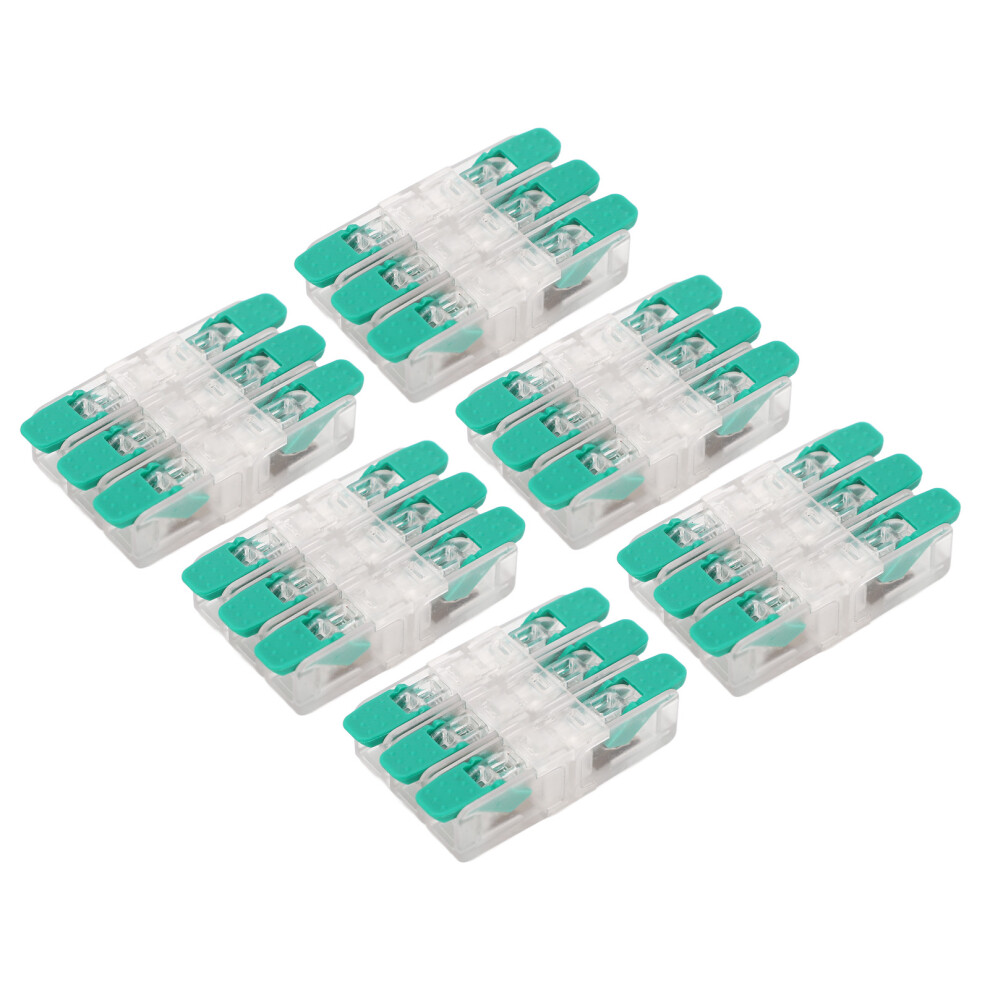 10Pcs 3 In 3 Out Wire Connector Quick Electrical Terminal 0.5-6Mmâ² 41A 450V 7631352698305