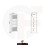 Creative Furniture Illume 170cm Display Cabinet LED - White Gloss Doors 10