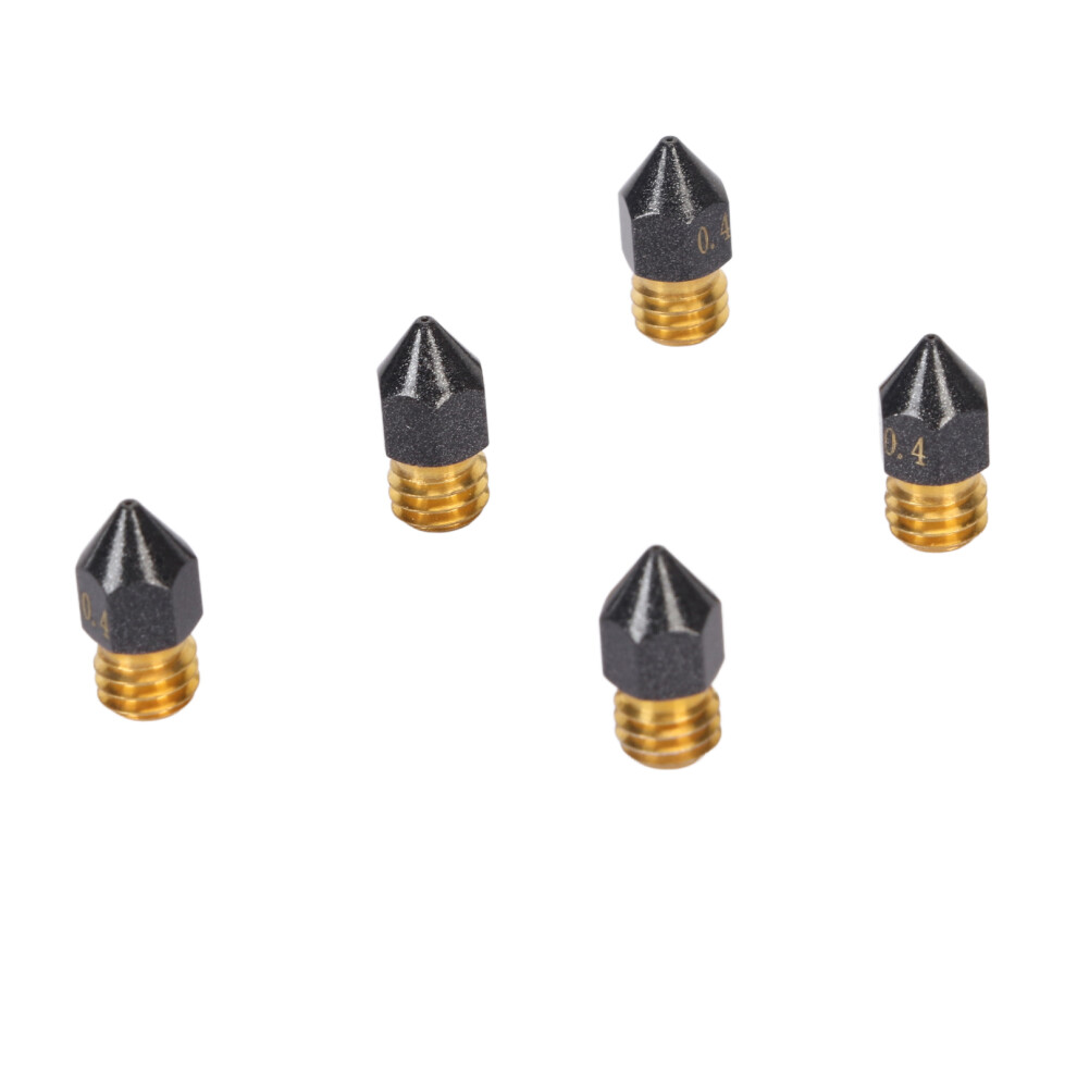 5Pcs Ptfe Coated Nozzle Set 0.4Mm For Ender 3 V2 Cr10 S4 3D Printer Tips 6901352703141