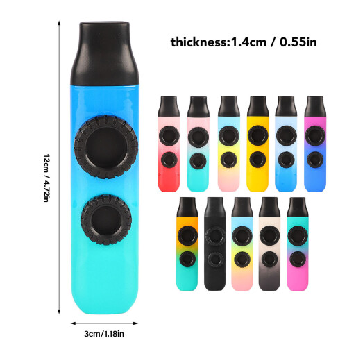 Professional Plastic Kazoo with 10 Flute Diaphragms, Metallic Yellow 1