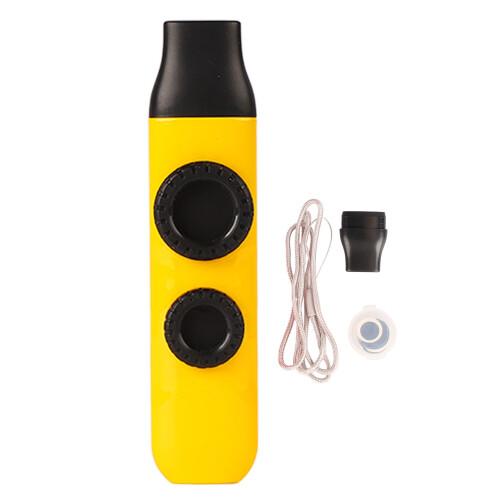 Professional Plastic Kazoo with 10 Flute Diaphragms, Metallic Yellow 2