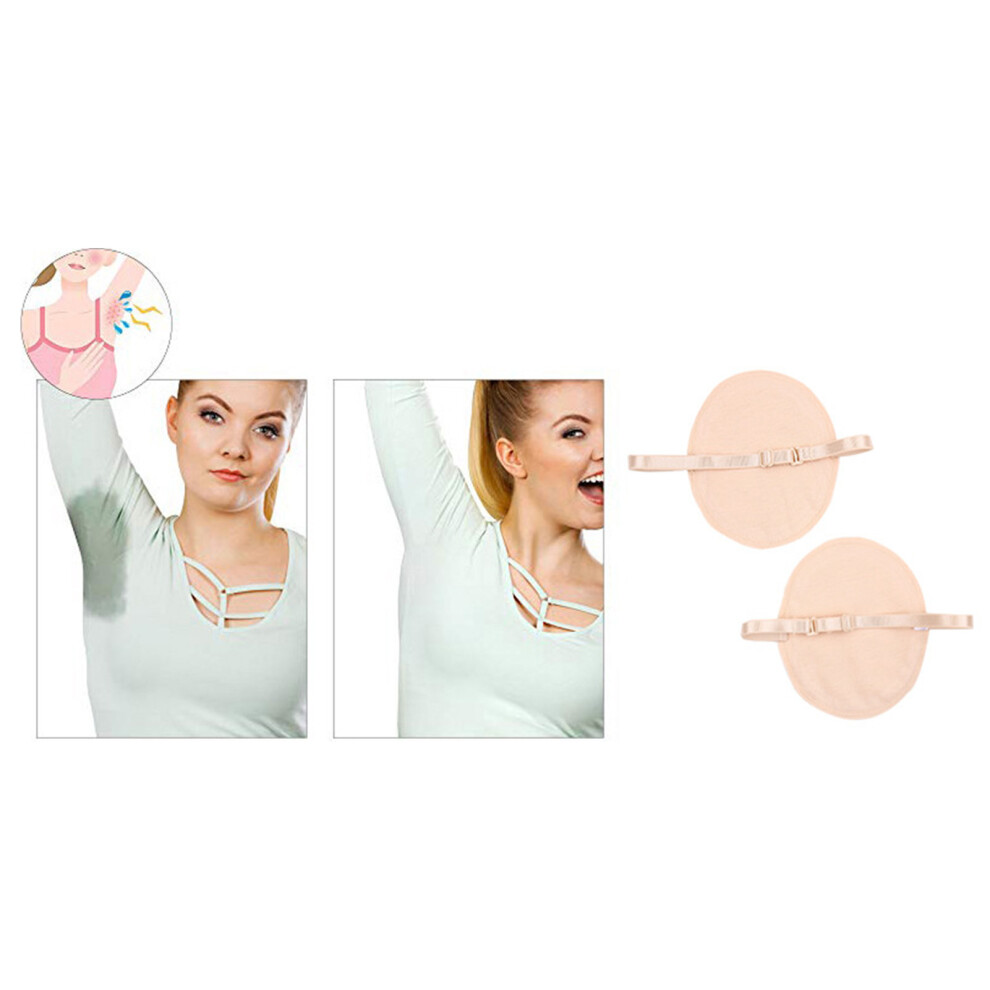 Reusable Underarm Sweat Pads - Breathable Cotton, Skin Color