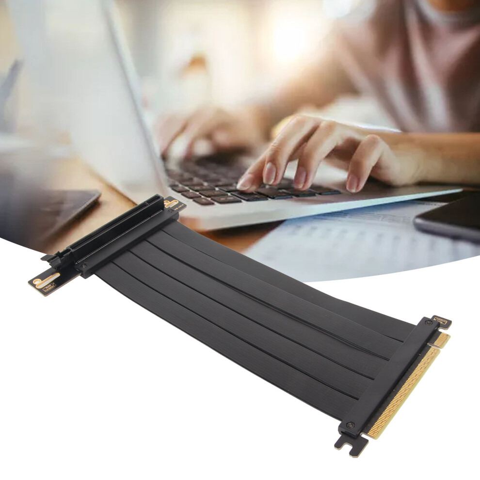 High-Speed Pcie 4.0 X16 Riser Cable 40Cm Flexible Extender Black 7661352713760