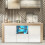 Creative Furniture Aurora 145cm Sideboard LED - Oak & White Gloss Doors 1