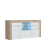 Creative Furniture Aurora 145cm Sideboard LED - Oak & White Gloss Doors 9