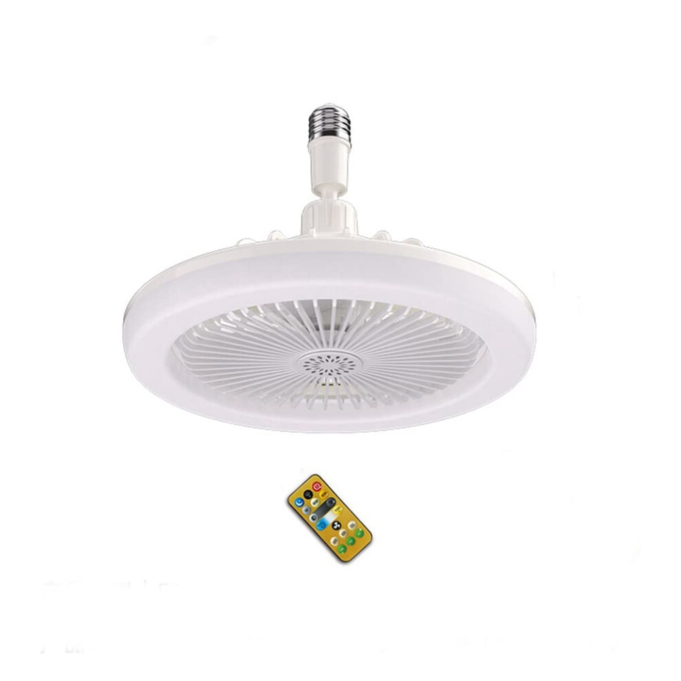 Ceiling Fan with Remote Control and Light 30W LED Lamp Smart Silent E27 Converter Base White-image-OPC-PKZ22ZM-NEW