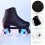 Roller Skating Shoes With LED Lights, Double-Row Wheels, Size 38 White 5