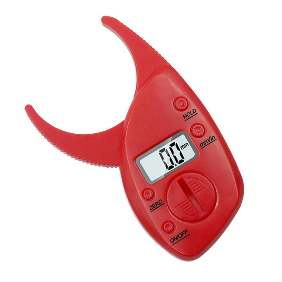 Red Fat Caliper Clip With Lcd Display Accurate Fat Analyzer Fitness Body Tester For Body Fat Measurement