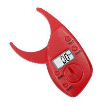 Digital Body Fat Caliper Clip With LCD Display Portable Red Skinfold Caliper For Fitness And Fat Measurement Tool