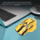 Gaming Mouse 2.4G Wired Bluetooth 3 Mode 5 DPI Adjustable RGB Light Yellow 3