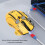 Gaming Mouse 2.4G Wired Bluetooth 3 Mode 5 DPI Adjustable RGB Light Yellow 6