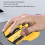 Gaming Mouse 2.4G Wired Bluetooth 3 Mode 5 DPI Adjustable RGB Light Yellow 10