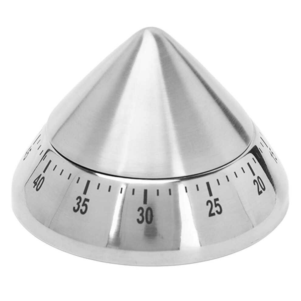 Mechanical Kitchen Timer Stainless Steel 60-Minute Clear Scale Cooking Reminder