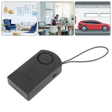 120dB Wireless Door Sensor Alarm, Black, ABS, 9V Battery Not Included