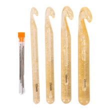 12mm-20mm Große Häkelnadel-Set, 4 Größen, ergonomischer Griff für Stricken & Basteln