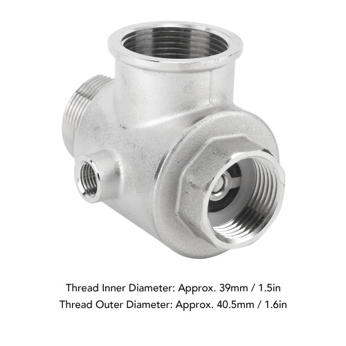 5 Way Check Valve DN32 Aluminum Alloy Backflow Preventer, Spring, Threaded 1