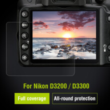 HD gehärtetes Glas Displayschutzfolie für Nikon D3200/D3300 0,3 mm 2er Pack