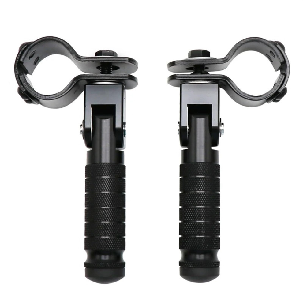 Motorcycle Foot Rests Cnc Aluminum Folded Rearset 1 Pair Foot Pegs For Motorcycles Mopeds Karts Black 9084446322958