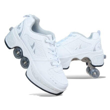 Adjustable Quad Roller Skates Boots Unisex Beginner Friendly Outdoor Skating Shoes Size EUR 40