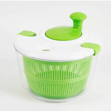 Manual Salad Spinner 5L Capacity, Large Fruits and Vegetables Washer Dryer With Secure Rotary Handle, BPA Free Model C