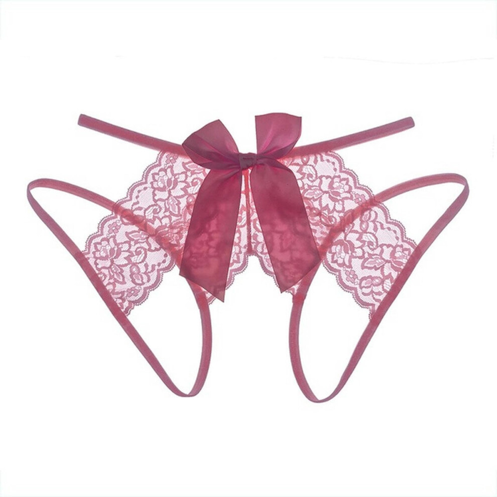 Women Sexy Lingerie Lace Open Crotch Slit Underpants Size M-XXL Traceles Lace Panty Transparent