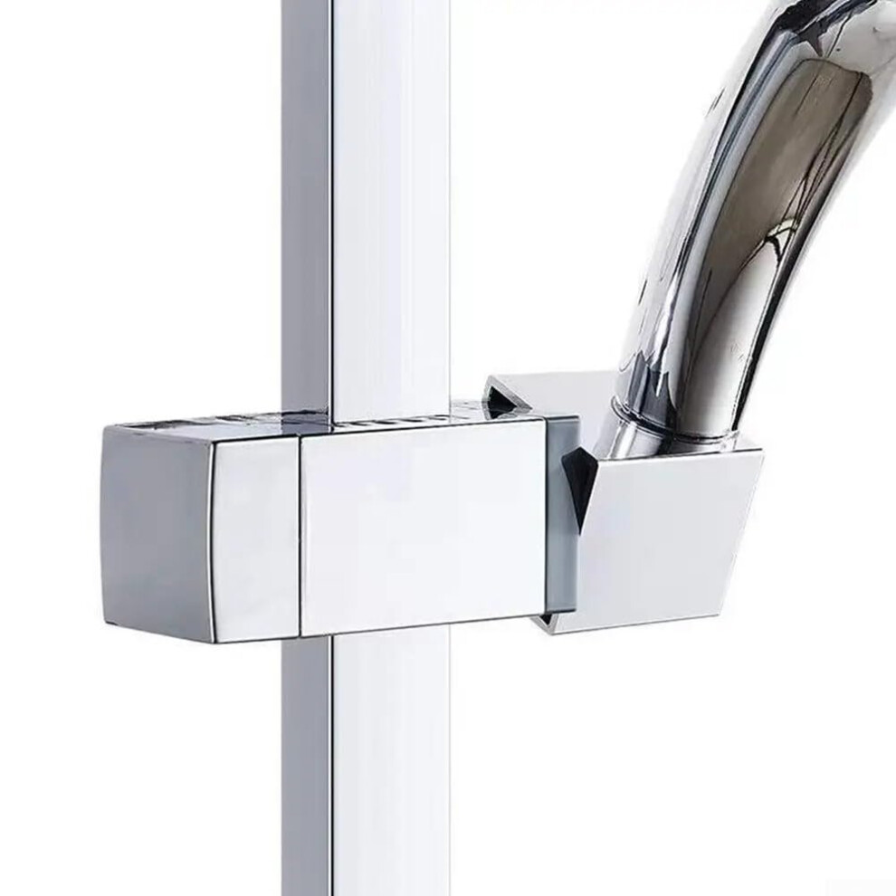 Universal Shower Head Holder 360 Degree Rotation Adjustable Hand Shower Rail Bracket Chrome Finish 30X15mm 9393856224838