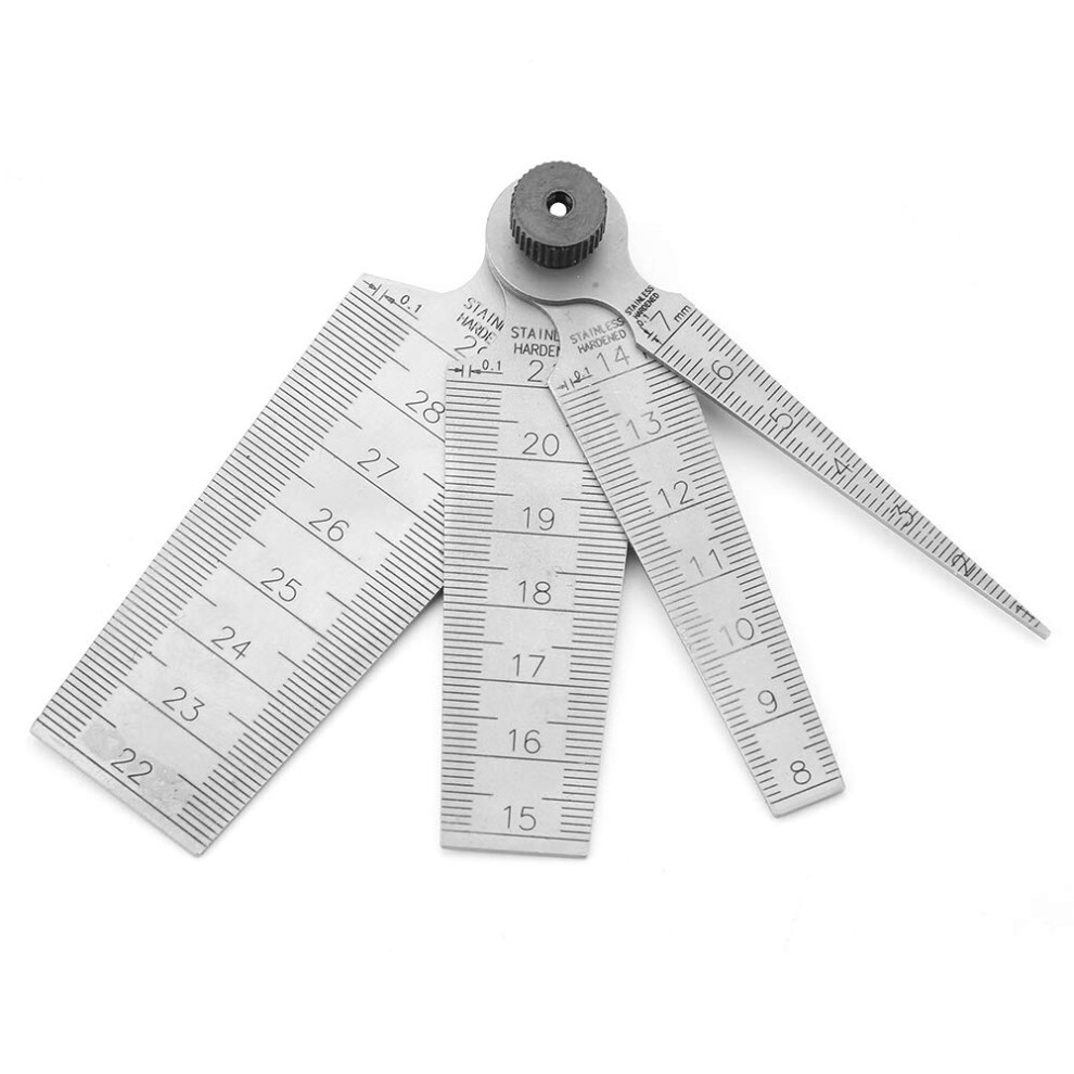 Stainless Steel Welding Taper Feeler Rulers, Workshop Inspection Tool, Metric And Inch, Precision Measurement 9393856225170