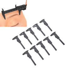 10 Stück 80 mm Schwarzes Augenbrauen-Messlineal Messschieber