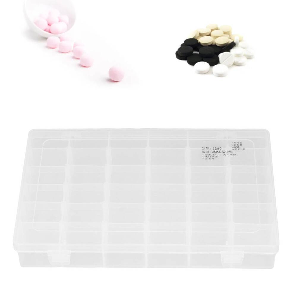 36 Grids Adjustable Dividers Bead Storage Container For Crafts & Jewelry 4691352808251