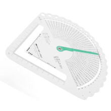 Multifunctional Knitting Ruler, PVC, 18.3cm, Fan Style, Measuring Tool