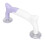 Purple & White Ruler Handle Set - Durable ABS PVC, 13.2x8cm 15
