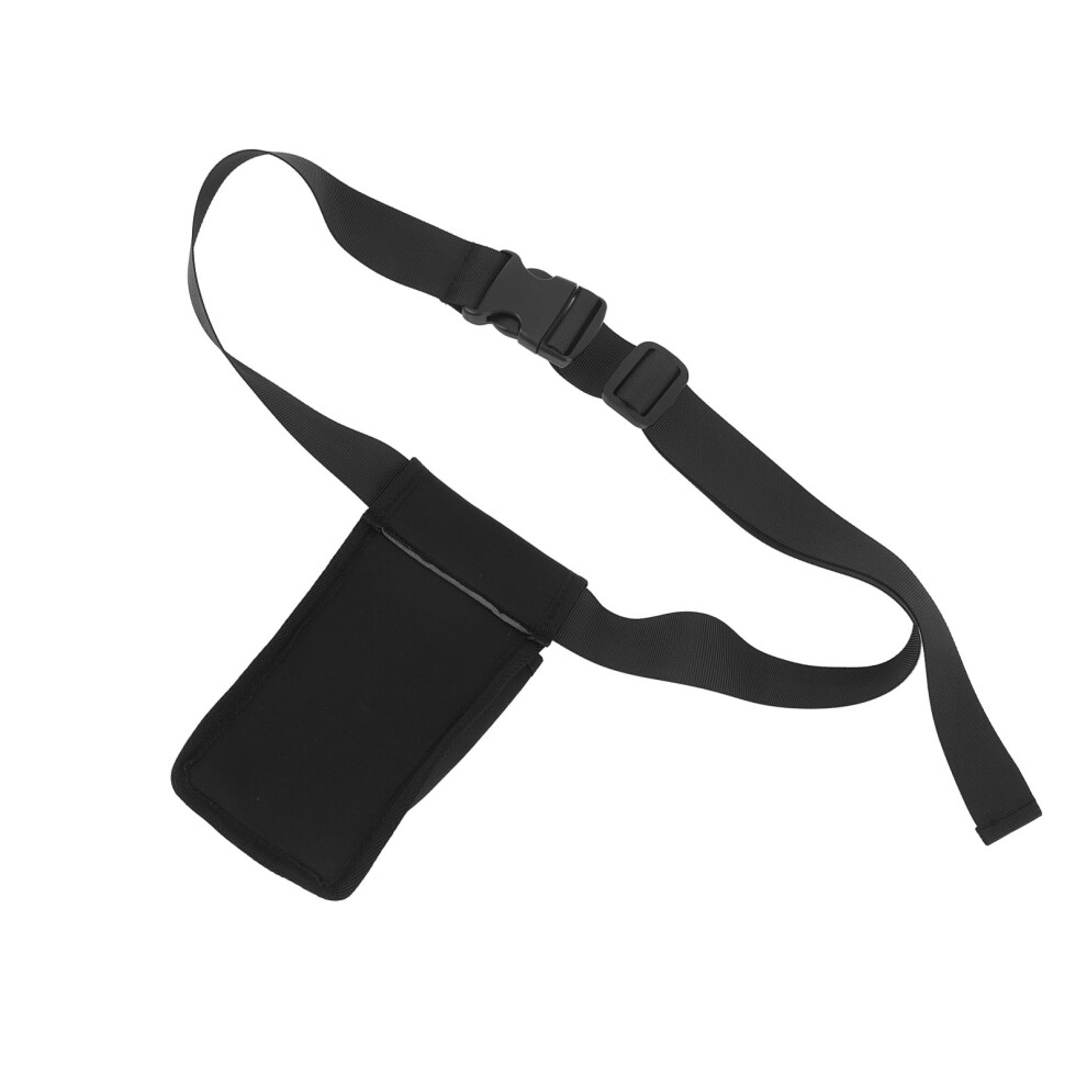 Waterproof Black Waist Bag for Massage Oil & Lotions with Adjustable Strap