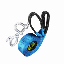 8 Ton Heavy Duty Car Tow Rope 5M Recovery Cable with Hooks & Reflective Strips