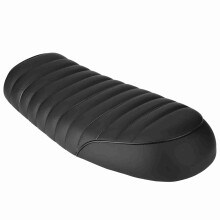 Vintage PU Leather Cafe Racer Seat for CG125 GN CB400SS Black Brown 53cm