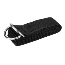 Adjustable Stretch Belt with D Ring for Yoga & Gym – 183cm, Black